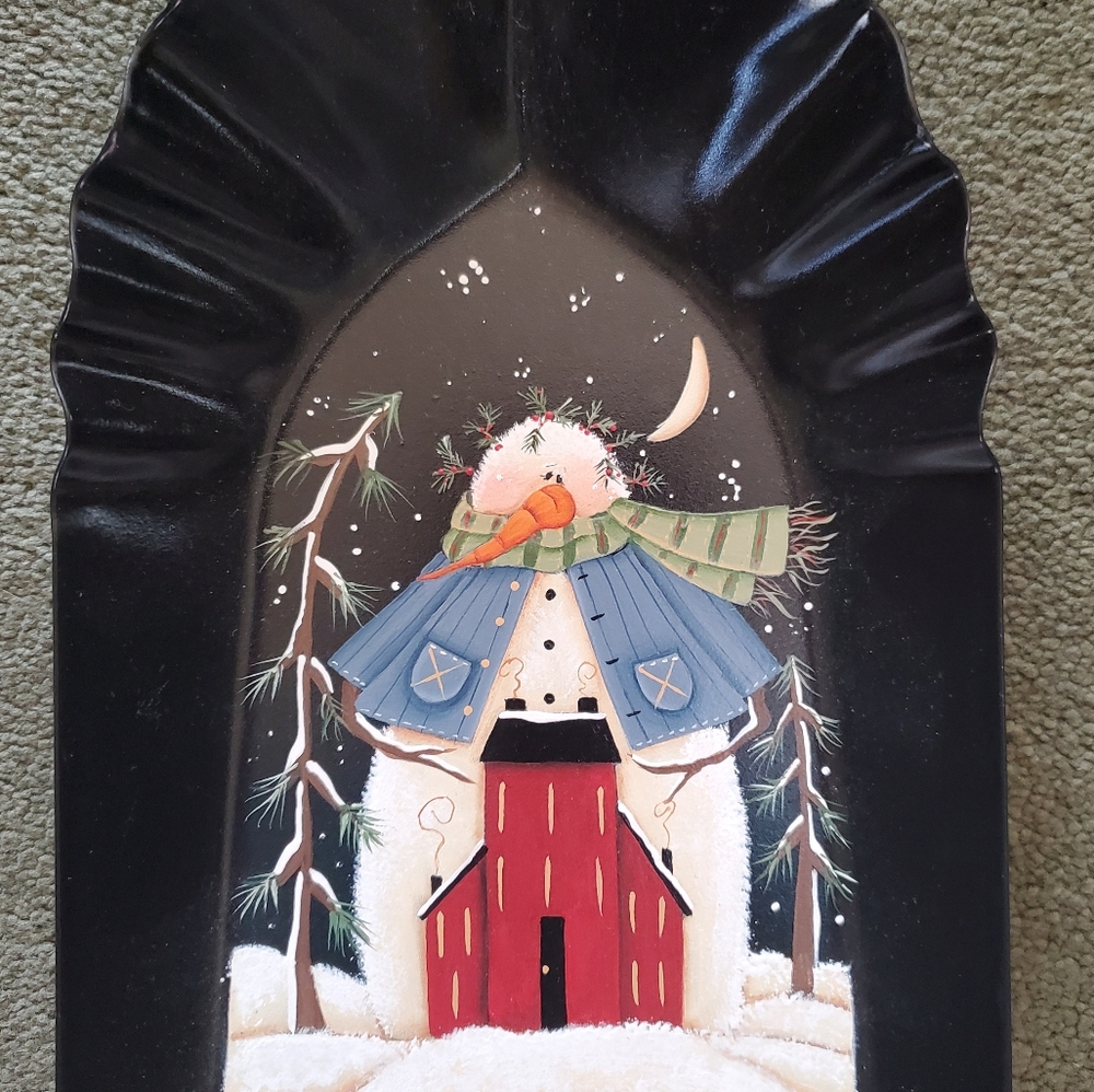 Handpainted Coal Fireplace Shovel Winter Decor